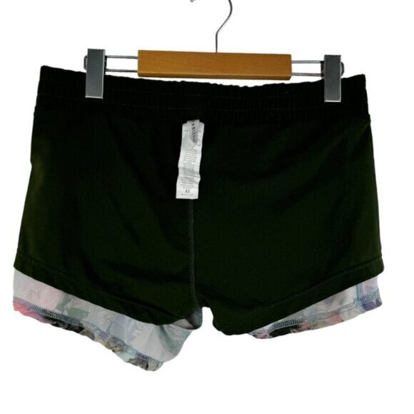Fabletics 2 in 1 Maggie Floral Pull On Elastic Waist Zip Pockets Shorts US M - Picture 7 of 11